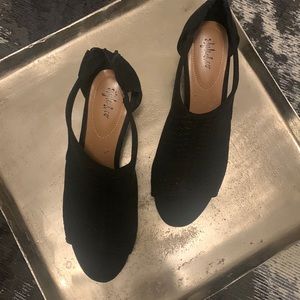 Style & Co Black Open Toe Heels